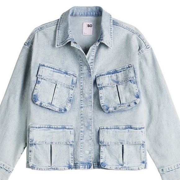 NWT SO Light Blue Denim Jean Jacket in Size‎ M - Picture 2 of 16